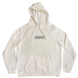 Taylor Swift THE ERAS TOUR Beige Hooded Sweatshirt. RARE SIZE Large